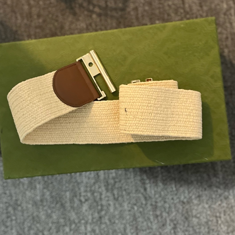 Lauren Conrad Women's Belt XL Tan Brown Beige Rustic Woven - Picture 2 of 6